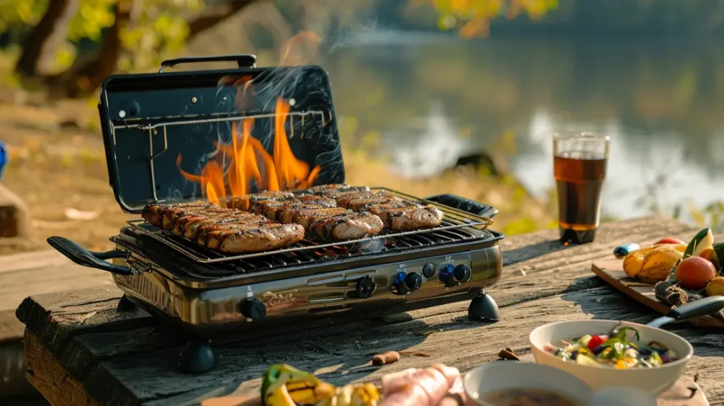 Best MultiPurpose small grill ever, Perfect for tailgating, camping, beach trips