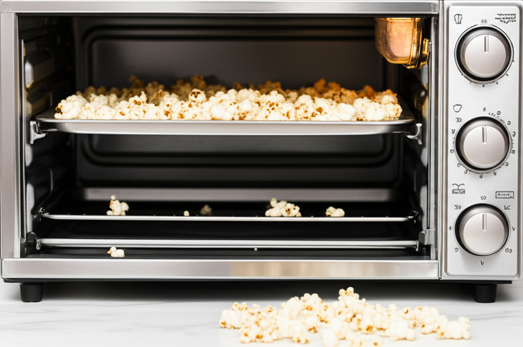Generate a high-quality, relevant image prompt for an article about: Can You Pop Popcorn In A Toaste