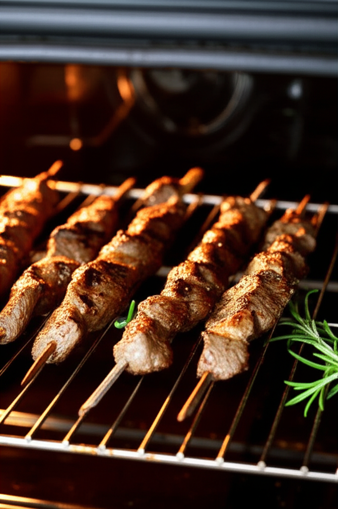 Generate a high-quality, relevant image prompt for an article about: How Long To Cook Beef Skewers I