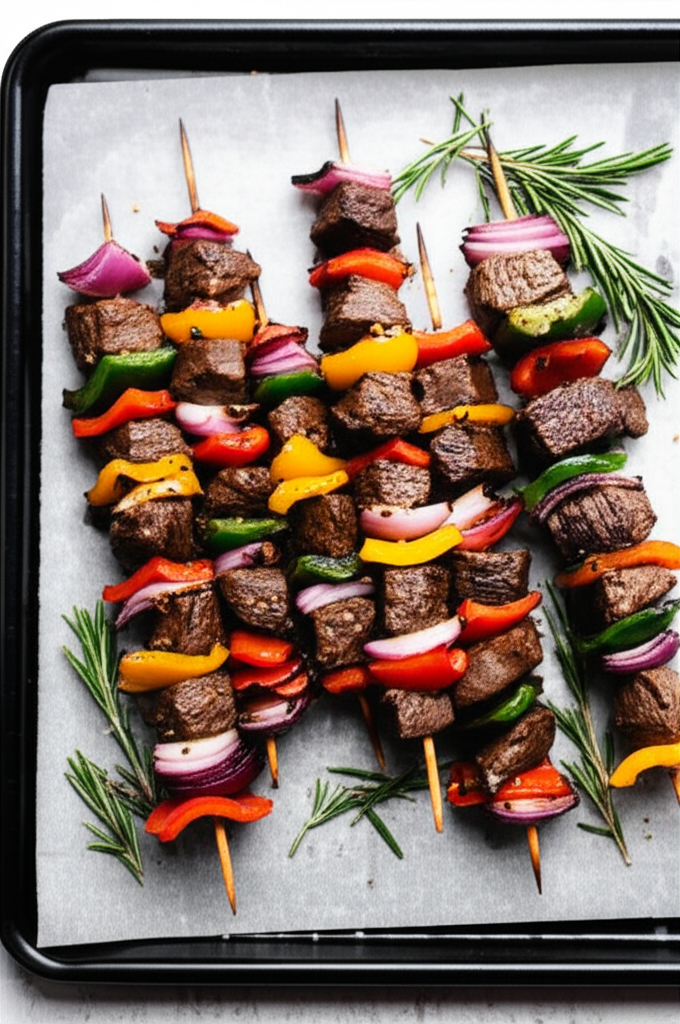 Generate a high-quality, relevant image prompt for an article about: How Long To Cook Beef Skewers I